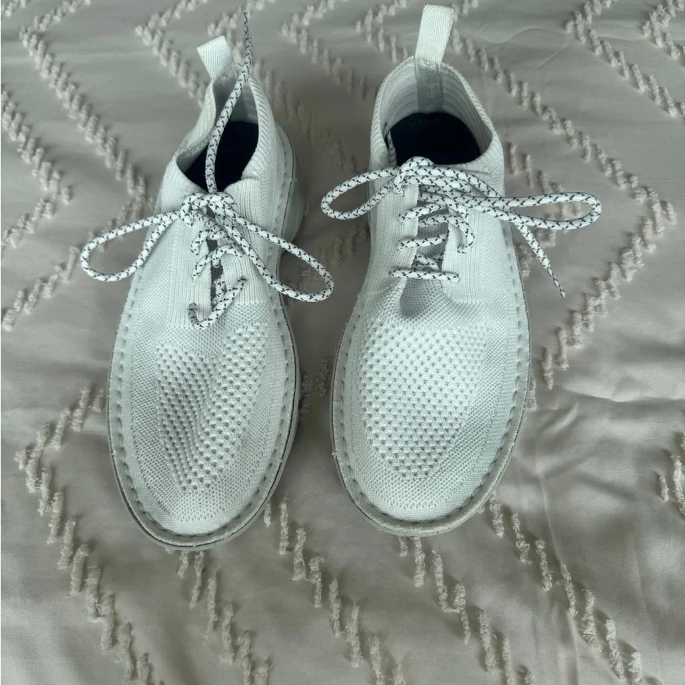 White Knit Sneakers